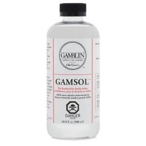 Gamsol for oil paint brush cleaning